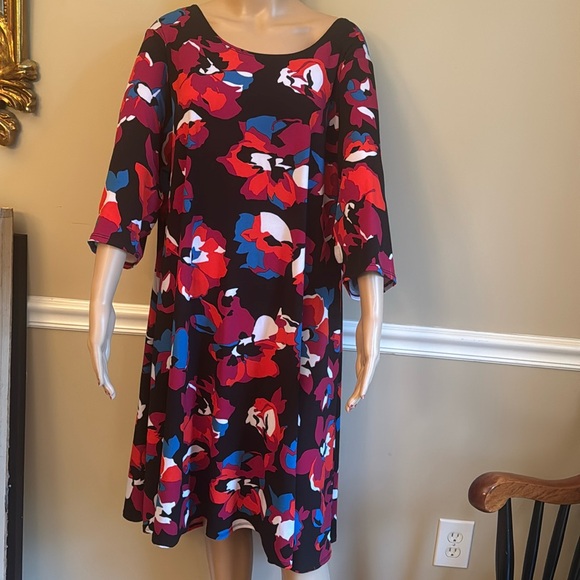 Dresses & Skirts - 3X ROZ & ALI Women's Dress Floral Easy Care Spandex 22